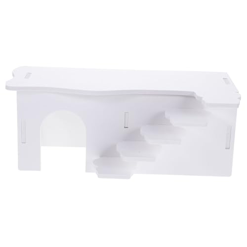 JUMPLAWN Hamsterhaus mit Leiterdesign Gemütliches Versteck für Meerschweinchen und Hamster Langlebiges Haustier für Sicheres und Entspannen Weiße Kleine JUMPLAWN Hamsterhaus mit Leiterdesign Gemütliches Versteck für Meerschweinchen und Hamster Langlebiges Haustier für Sicheres und Entspannen Weiße Kleine von JUMPLAWN