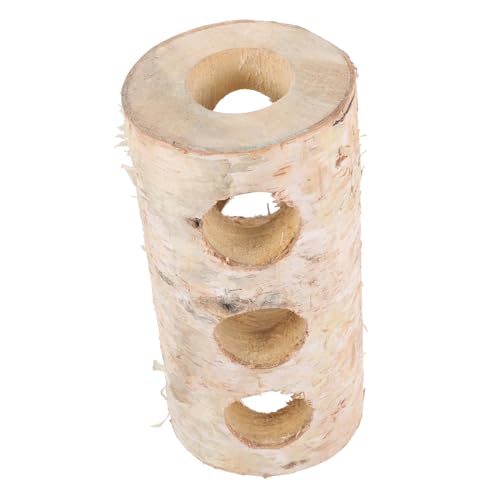 JUMPLAWN Hamstertunnel aus Naturholz Hamsterversteck mit Löchern Sicher für Kleine Wie Hamster und Zwerghamster Fördert das Kauen und Krabbeln JUMPLAWN Hamstertunnel aus Naturholz Hamsterversteck mit Löchern Sicher für Kleine Wie Hamster und Zwerghamster Fördert das Kauen und Krabbeln von JUMPLAWN