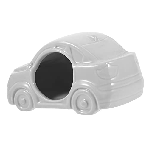 JUMPLAWN Hamsterversteck aus Keramik Kühles Auto Design für Zwerghamster Sicheres Nest für Schlaf und Spiel und Leicht zu Reinigen für Haustiere von JUMPLAWN