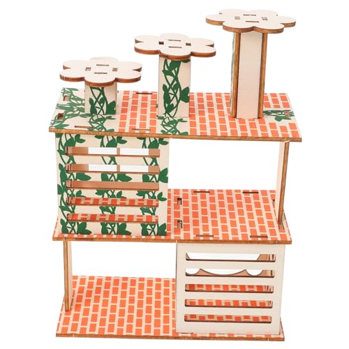 JUMPLAWN Hamsterversteck mit Rampe Zartes für Kleintiere Gemütliches Nest für Hamster und Meerschweinchen Käfigdekoration für Komfortables Zuhause von JUMPLAWN