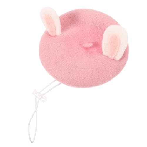 JUMPLAWN Haustier-Barett Katzengeburtstagsmütze Katzenkostüm für Animal Costume cat House Hundemütze Party Haustier Hut katzenhaus Party-Haustier-Mütze Cartoon-Hund-Hut Wolle Rosa von JUMPLAWN