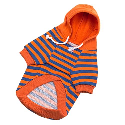 JUMPLAWN Haustier Gestreiftes Sweatshirt Personalisierter Hundeschal Zahnpasta Für Hunde Outfits Fleece-hundepullover Hundekleidung Groß Welpenunterlagen Autositz Für Hunde Baumwolle Orange JUMPLAWN Haustier Gestreiftes Sweatshirt Personalisierter Hundeschal Zahnpasta Für Hunde Outfits Fleece-hundepullover Hundekleidung Groß Welpenunterlagen Autositz Für Hunde Baumwolle Orange von JUMPLAWN