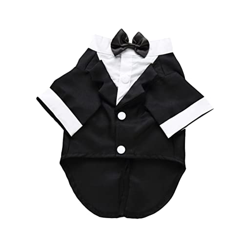 JUMPLAWN Haustier Hundekostüm Anzug Mit Fliege Für Besondere Anlässe XL Weiche Und Bequeme Hundekleidung Für Hochzeiten Partys Halloween von JUMPLAWN