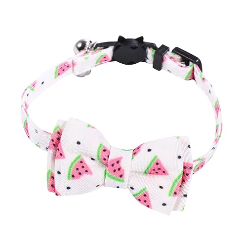 JUMPLAWN Haustier Katzenhalsband mit Glocke Verstellbares Katzencollier im Fruchtmuster Bequemes und Sicheres für für Täglichen Gebrauch und Stylische von JUMPLAWN