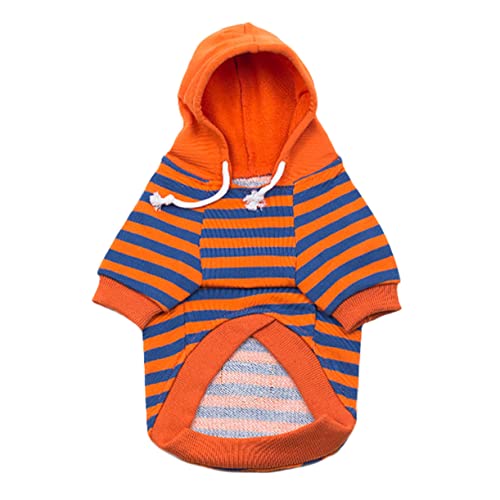 JUMPLAWN Haustier gestreiftes Sweatshirt Hoodies Teetassen-Welpenkleidung Hundekatzen-Shirts Kragen Vlies hundeoverall Dog Costume Baumwollkleidung für Haustiere Haustier -Outfit Baumwolle JUMPLAWN Haustier gestreiftes Sweatshirt Hoodies Teetassen-Welpenkleidung Hundekatzen-Shirts Kragen Vlies hundeoverall Dog Costume Baumwollkleidung für Haustiere Haustier -Outfit Baumwolle von JUMPLAWN