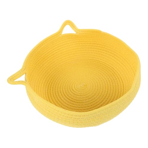 JUMPLAWN Haustierbett Katzenbetten für Wohnungskatzen waschbar geflochtenes katzenbett bewegliches Katzenbett katzenhaus katzenkorb Winterkatzenbett Katze gewebtes Bett Baumwollseil Yellow JUMPLAWN Haustierbett Katzenbetten für Wohnungskatzen waschbar geflochtenes katzenbett bewegliches Katzenbett katzenhaus katzenkorb Winterkatzenbett Katze gewebtes Bett Baumwollseil Yellow von JUMPLAWN