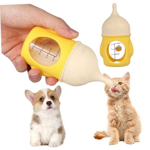 JUMPLAWN Haustierflasche für Neugeborene Wiederverwendbare Flasche für Kätzchen und Welpen Ergonomisches Design Leicht zu Reinigen mit Klarer zur Genauen Milchmessung JUMPLAWN Haustierflasche für Neugeborene Wiederverwendbare Flasche für Kätzchen und Welpen Ergonomisches Design Leicht zu Reinigen mit Klarer zur Genauen Milchmessung von JUMPLAWN