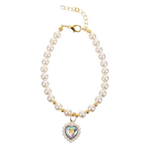 JUMPLAWN Haustierhalsband, Dekoratives Katzenhalsband, Perlen-katzenhalsband, Stilvolles Haustier-kätzchenhalsband, Haustier-Halskette JUMPLAWN Haustierhalsband, Dekoratives Katzenhalsband, Perlen-katzenhalsband, Stilvolles Haustier-kätzchenhalsband, Haustier-Halskette von JUMPLAWN