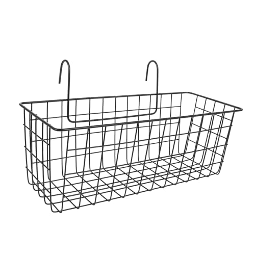 JUMPLAWN Heufütterung Haustier Hasenhalter Versteck für Meerschweinchen Stroh Korb Hasen heuraufe Kaninchenkäfig-Futterspender aus Metall Heuhändler Kleiner Tier Futterkaninchen Eisen Black von JUMPLAWN