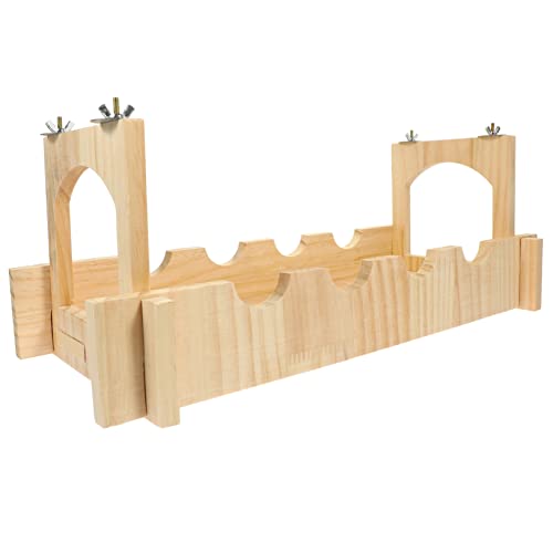 JUMPLAWN Hölzerne Haustierbrücke für Ratten und Hamster Langlebige Montierbare und Ruhebrücke für Kleintiere für Käfige Fördert Koordination und Balance von JUMPLAWN