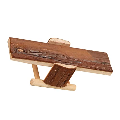 JUMPLAWN Hamster Holz Wippe Spielzeug Für Kleintiere Kauspielzeug Aus Natürlichem Material Für Hamster Meerschweinchen Mäuse Ratten Fördert Spiel Und Geschicklichkeit Im Käfig von JUMPLAWN