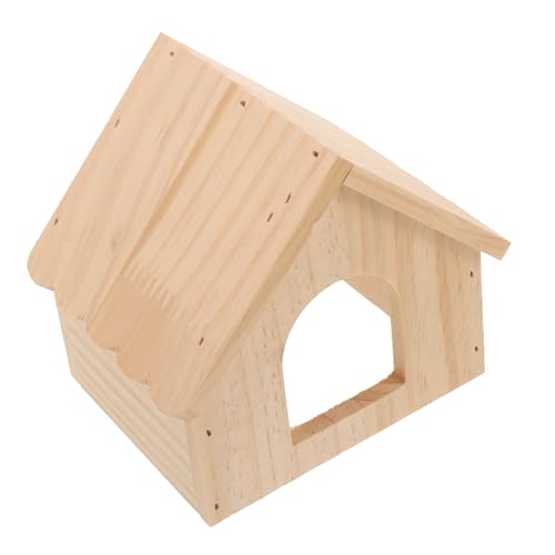 JUMPLAWN Holz Hamsterhaus Rückzugsort Für Kleintiere Für Hamster Und Chinchillas Geräumig Stabil Sicherer Schlafplatz Im Käfig Für Spiel Und Erholung von JUMPLAWN