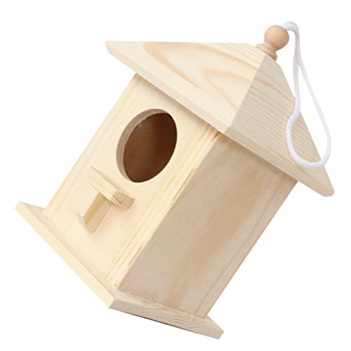 JUMPLAWN Holz Vogelhaus für Außenbereich Nistkasten für Kleine Hängendes für Papageien Wellensittiche Andere Haustiere zur Dekoration von Garten JUMPLAWN Holz Vogelhaus für Außenbereich Nistkasten für Kleine Hängendes für Papageien Wellensittiche Andere Haustiere zur Dekoration von Garten von JUMPLAWN