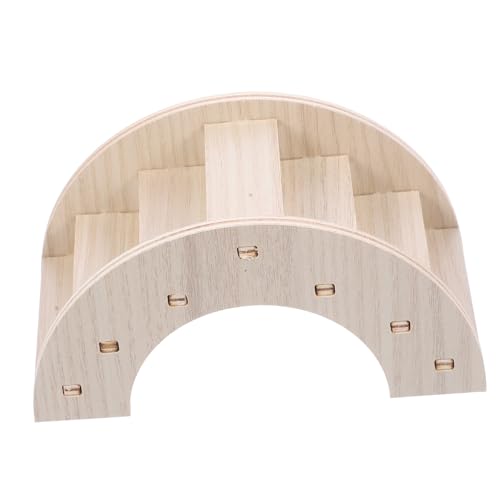 JUMPLAWN Holzbrücke für Kleine Haustiere Hamsterspielzeug Kletterleiter für Meerschweinchen Langlebige Trainingsbrücke Dekoratives Zubehör für Hamsterkäfige für Hamster von JUMPLAWN