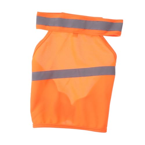 JUMPLAWN Hundesichere Weste Für Haustiere Reflektierende Sicherheitsweste Atmungsaktive Sommerkleidung Für Fluoreszierendes Orange S Für Joggen von JUMPLAWN