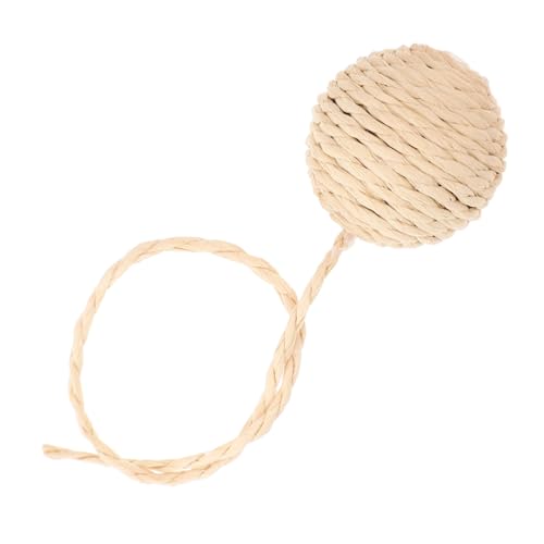 JUMPLAWN Interaktives Katzenspielzeug aus Sisal mit Kratzball und Glocken Vielseitiges Zubehör für Katzenkratzmöbel Cremefarbe für Innenräumen JUMPLAWN Interaktives Katzenspielzeug aus Sisal mit Kratzball und Glocken Vielseitiges Zubehör für Katzenkratzmöbel Cremefarbe für Innenräumen von JUMPLAWN