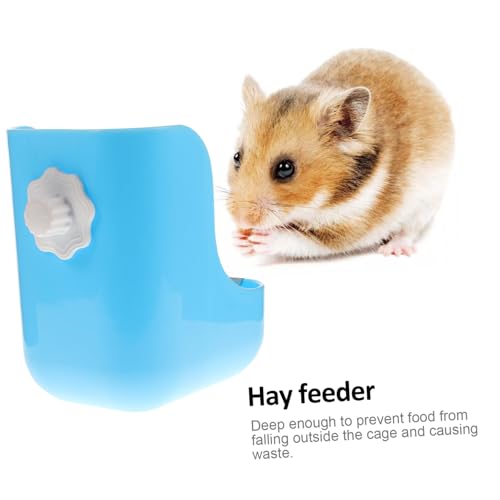 JUMPLAWN Tragbarer Futternapf Aus Kunststoff Für Kaninchen Hamster Und Andere Kleintiere Einfach Am Käfig Befestigbar Mit Ausreichend Fassungsvermögen Als Futterbehälter Und Praktisches Zub von JUMPLAWN