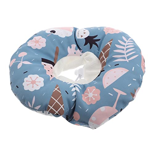 JUMPLAWN Katze Genesungshalsband Eiscreme Design Weicher Gepolsterter Schutzkragen Wasserdichtes Leichtes Leckschutz Halsband für Haustiere nach Operation Verhindert Beißen und Kratzen von JUMPLAWN