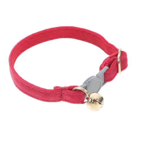 JUMPLAWN Katzenhalsband Schild Forderung Kosename Und Telefonhalsband Freigeben Identifikation Schnalle Kragen Sicher Metall Hart Haustier Besonders Ausbrechen Platte Glocke Stoff Rot JUMPLAWN Katzenhalsband Schild Forderung Kosename Und Telefonhalsband Freigeben Identifikation Schnalle Kragen Sicher Metall Hart Haustier Besonders Ausbrechen Platte Glocke Stoff Rot von JUMPLAWN