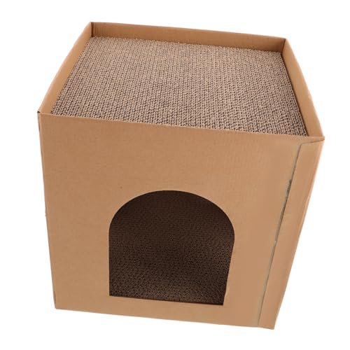 JUMPLAWN Katzenkratznest aus Langlebiger Wellpappe Multifunktionales Sofa und Kratzbrett Sicheres Katzenbett aus Karton Robustes Kratzmöbel für Katzen Minimalistisches Katzenhaus für von JUMPLAWN