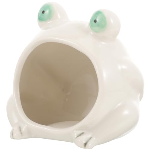 JUMPLAWN Keramik Hamster Haus Frosch Form Hideout Für Hamster Und Kleintiere Schlaf Nest Für Käfige JUMPLAWN Keramik Hamster Haus Frosch Form Hideout Für Hamster Und Kleintiere Schlaf Nest Für Käfige von JUMPLAWN