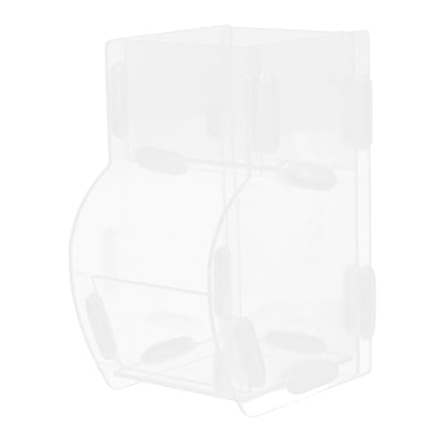 JUMPLAWN Kleiner Hamster Futterspender Transparente Futterstation für Zwerghamster Rennmäuse Igel Sicheres Acrylmaterial Einfache Lebensmittelüberwachung Automatisches Füttern von JUMPLAWN