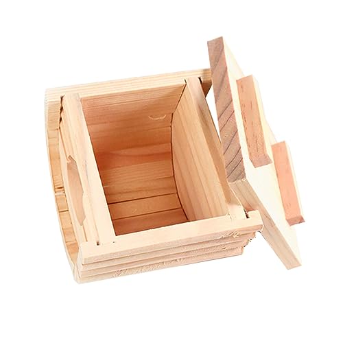 JUMPLAWN Kleines Haustierhaus Aus Holz Für Hamster Niedliche Hütte Rückzugsort Für Kleintiere Hölzernes Hamsterhaus Für Artgerechte Haltung Haustierversteck Für Hamster von JUMPLAWN