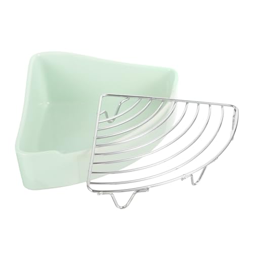 JUMPLAWN Kaninchen Toilette Ecktoilette für Kleintiere Keramik Antirutsch für Meerschweinchen Chinchillas und Hamster Haustier Toilettentraining Platzsparend von JUMPLAWN