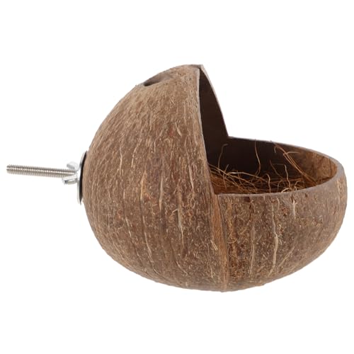 JUMPLAWN Kokosnussschale Warmer Vogelkäfig Hängender Vogelsittich Muschelhütte Vogelkäfig Vogelversorgung von JUMPLAWN