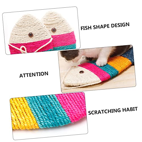 JUMPLAWN Kreatives Katzenspielzeug Kratzbrett Fischform Bunte Sisalmatte für Katzen Kratzschutz und Unterhaltung für Haustier für Kätzchen und Möbelpflege JUMPLAWN Kreatives Katzenspielzeug Kratzbrett Fischform Bunte Sisalmatte für Katzen Kratzschutz und Unterhaltung für Haustier für Kätzchen und Möbelpflege von JUMPLAWN