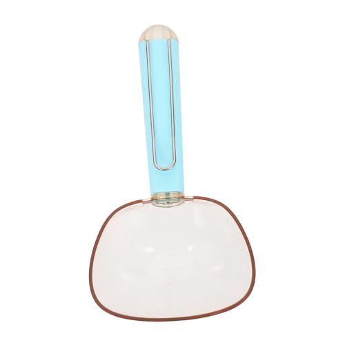JUMPLAWN Löffel Für Tiernahrung Hund Klein Haustier Schaufel Rostfrei Scoop Clip Leckerli-löffel Für Haustiere Katzenspatel Wasser Essen Welpe Futterschaufel Für Pferde Abs Sky-Blue von JUMPLAWN