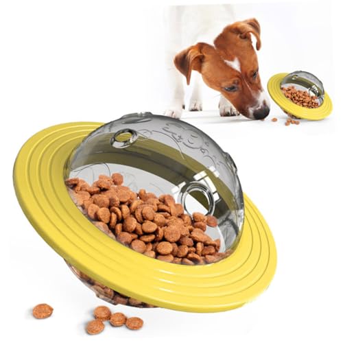 JUMPLAWN Multifunktionales Hundefutterspielzeug Rollendes Undichtes Leckerli Spender für Kreative Fütterung Interaktives Gelb JUMPLAWN Multifunktionales Hundefutterspielzeug Rollendes Undichtes Leckerli Spender für Kreative Fütterung Interaktives Gelb von JUMPLAWN