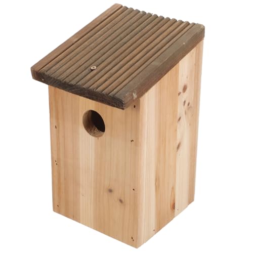 JUMPLAWN Nistkasten aus Holz für Kleine Papageien Rustikales Vogelhaus Wetterfestes für Garten und Terrasse Sicherer Lebensraum für Dekoratives Zubehör JUMPLAWN Nistkasten aus Holz für Kleine Papageien Rustikales Vogelhaus Wetterfestes für Garten und Terrasse Sicherer Lebensraum für Dekoratives Zubehör von JUMPLAWN