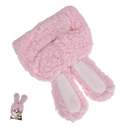 JUMPLAWN Osterhasenmütze tiermütze Easter Bunny Costume Katzenohren Hut Kätzchen Hut Tierkopfbedeckung Katzenkostüm für Karikatur Haltekappe für Haustiere Katze Hasenohr Baumwolle von JUMPLAWN