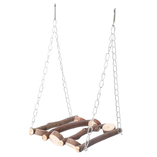JUMPLAWN Papageien Hängeschaukel Kreative Vogel Sitzstange für Käfige Ansprechendes Design für Nymphensittiche und Kleine Vögel Fördert und Spielspaß JUMPLAWN Papageien Hängeschaukel Kreative Vogel Sitzstange für Käfige Ansprechendes Design für Nymphensittiche und Kleine Vögel Fördert und Spielspaß von JUMPLAWN