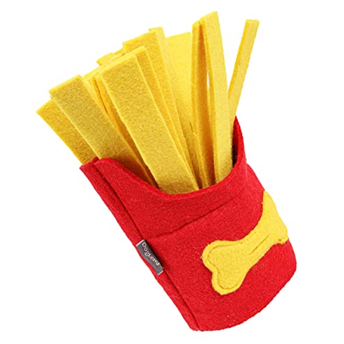 JUMPLAWN Pet Dog Quietschendes Spielzeug Snuffle Slow Feeding Toy Pommes Frites Form Leckage Food Toy JUMPLAWN Pet Dog Quietschendes Spielzeug Snuffle Slow Feeding Toy Pommes Frites Form Leckage Food Toy von JUMPLAWN