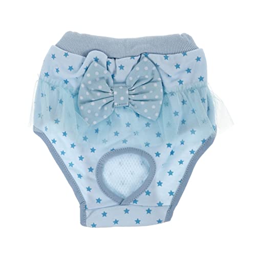 JUMPLAWN Physiologische Hosen Für Haustiere Welpe Hund Weiblich Hündchen Männlich Hundewindeln Weiblich Groß Reiniger Körper Dackel Züchten Kühlung Liner Pudel Pfote Baumwolle Blue von JUMPLAWN