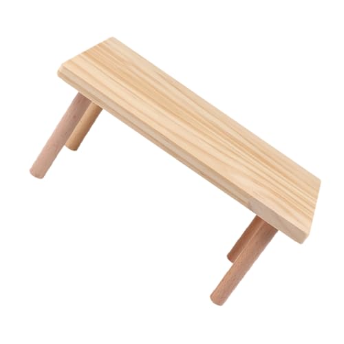 JUMPLAWN Hamster Kletterplattform Aus Holz Große Spielplattform Für Kleintiere Als Futter Und Trinkplatz Sicher Und Dekorativ Für Hamstergehege von JUMPLAWN