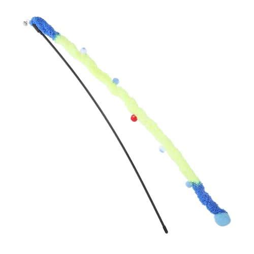 JUMPLAWN Plüsch Ball Katzenspielzeug mit Interaktivem Teaser Stab Fördert Bewegung und Spaß für Hauskatzen für Einsatz zu Hause und Tierhandlungen Blau JUMPLAWN Plüsch Ball Katzenspielzeug mit Interaktivem Teaser Stab Fördert Bewegung und Spaß für Hauskatzen für Einsatz zu Hause und Tierhandlungen Blau von JUMPLAWN