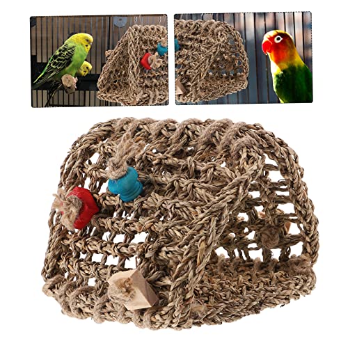JUMPLAWN Rattan Vogelhängematte Kleines Papageien Schlafnest Hängendes Vogelnest Hängematte Käfigzubehör Waschbar Schnelltrocknend Platzsparend für Kleintiere JUMPLAWN Rattan Vogelhängematte Kleines Papageien Schlafnest Hängendes Vogelnest Hängematte Käfigzubehör Waschbar Schnelltrocknend Platzsparend für Kleintiere von JUMPLAWN