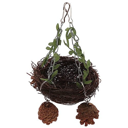 JUMPLAWN Rattan Vogelspielzeug Nest für Papageien Langlebig und Installieren für Wellensittiche und Nymphensittiche eine Angenehme JUMPLAWN Rattan Vogelspielzeug Nest für Papageien Langlebig und Installieren für Wellensittiche und Nymphensittiche eine Angenehme von JUMPLAWN
