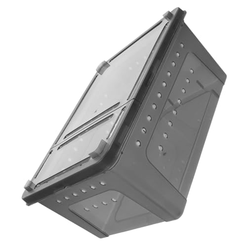JUMPLAWN Reptilien Futterbox für Spinnen und Kleine Atmungsaktives Design Transparente Zuchtbox für Eidechsen Frösche und Kornnattern zu Reinigen von JUMPLAWN