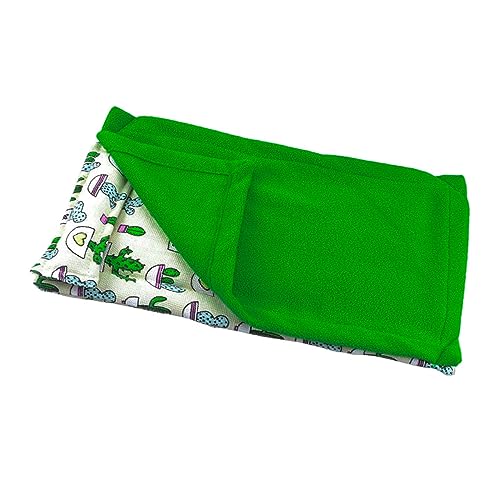 JUMPLAWN Reptilienbett für Kleintiere Waschbare Schlafdecke für Hamster und Meerschweinchen Bequemes Nest aus Hochwertigem Material für Käfige und Autos Grünes Design von JUMPLAWN