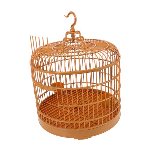 JUMPLAWN Runder Vogelkäfig Aus Kunststoff Mülltonne Mit Deckel Schwimmende Ornamente Für Aquarien Schwimmendes Aquariumdekor Stecker Kanzleipapier Dekorativer Vogelkäfig Chocolate Plastik von JUMPLAWN