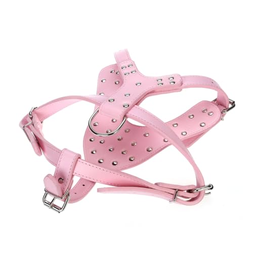 JUMPLAWN Sicheres Und Stilvolles Hundegeschirr Mit Metallspikes Verstellbares Welpengeschirr Bequeme Passform Verhindert Ziehen Bei Outdoor Aktivitäten Und Spaziergängen von JUMPLAWN