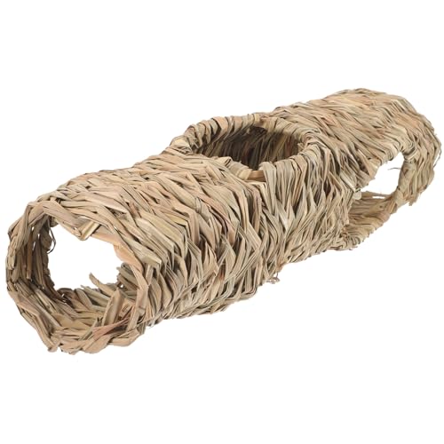 JUMPLAWN Spielzeugtunnel Aus Stroh Hase Futterspender Kaninchen Verstecken Strohtunnel Für Hamster Stall Hamsterröhrennest Käfigständer Für Meerschweinchen Coop Fallen Nahrungssuche Höhle JUMPLAWN Spielzeugtunnel Aus Stroh Hase Futterspender Kaninchen Verstecken Strohtunnel Für Hamster Stall Hamsterröhrennest Käfigständer Für Meerschweinchen Coop Fallen Nahrungssuche Höhle von JUMPLAWN