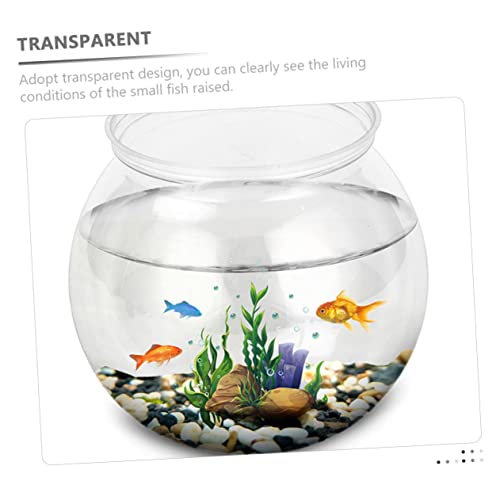 JUMPLAWN Transparenter Runder Pet Fischbehälter Stabiles Kunststoff Aquarium Robust und Bruchsicher Multifunktionaler Pflanzen und Fischlebensraum für Büro und Zuhause JUMPLAWN Transparenter Runder Pet Fischbehälter Stabiles Kunststoff Aquarium Robust und Bruchsicher Multifunktionaler Pflanzen und Fischlebensraum für Büro und Zuhause von JUMPLAWN