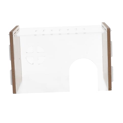 JUMPLAWN Transparentes Hamster -versteck Habitat Kleine Tierheim Hideaway House Für Hamsterentspannung Und Aktivität Innengebrauch von JUMPLAWN