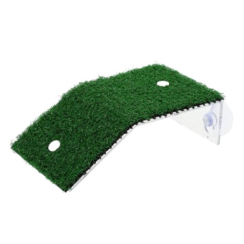 JUMPLAWN Turtle Basking Platform mit Kunstrasen Langlebige PP Kunststoff Schildkrötenrampe Einsetzbar für Aquarium und Terrarium Dekoratives Habitat Zubehör für Schildkröten und JUMPLAWN Turtle Basking Platform mit Kunstrasen Langlebige PP Kunststoff Schildkrötenrampe Einsetzbar für Aquarium und Terrarium Dekoratives Habitat Zubehör für Schildkröten und von JUMPLAWN