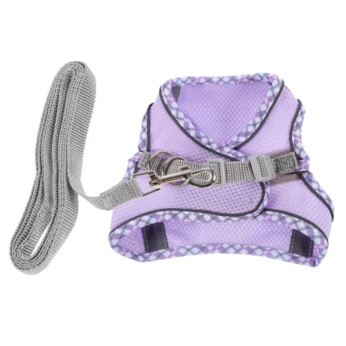 JUMPLAWN Verstellbares Hundegeschirr und Leine Set für Kleine Hunde und Katzen Leichtes Brustgeschirr mit Flucht Design Komfortabel und Sicher für und Training XXS von JUMPLAWN